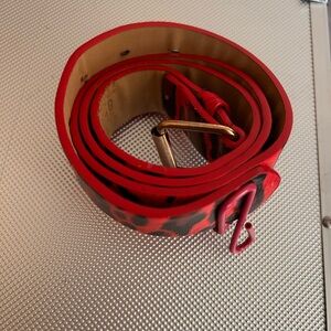 Stylish Red and Black Men's Belt